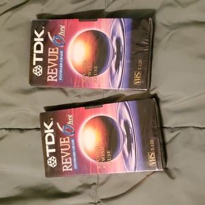 Blank TDK Revue VHS Tapes